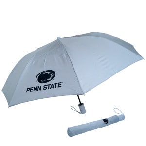 automatic open folding gray umbrella with Penn State and Athletic Logo